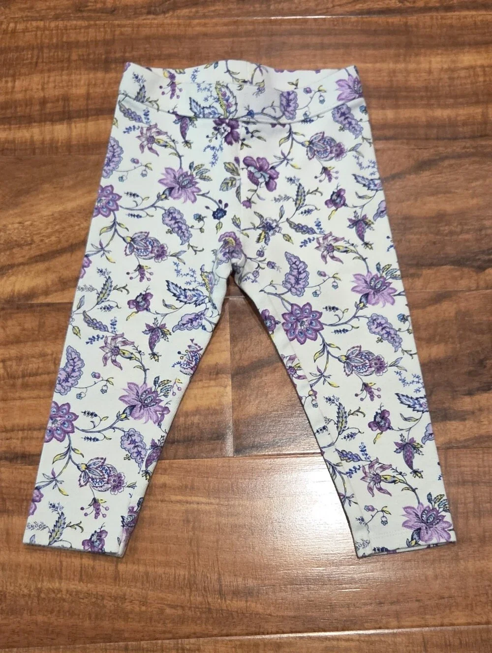 Janie and Jack EUC 18-24 Months Ivory Bird Top and Floral Ponte Pants